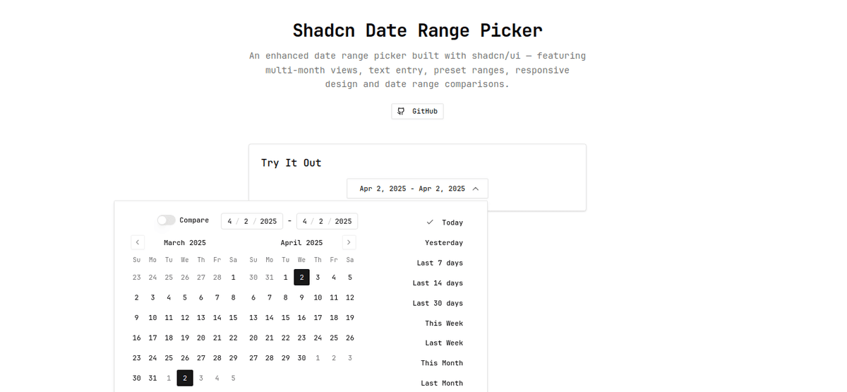 Shadcn Date Range Picker